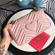 Gucci Marmont matelassé shoulder bag 26cm Pink - 3