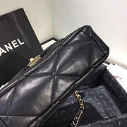 Chanel 19 Black Lambskin Handbag 26x16x9cm - 3