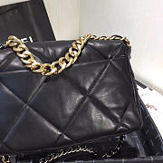 Chanel 19 Black Lambskin Handbag 26x16x9cm - 6