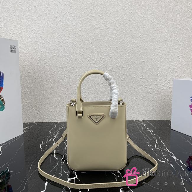 PRADA SMALL BRUSHED LEATHER TOTE 07 - 1