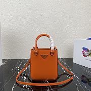 PRADA SMALL BRUSHED LEATHER TOTE 08 - 1