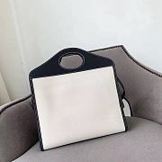 BURBERRY MINI TWO-TONE CANVAS AND LEATHER POCKET BAG 02 - 4