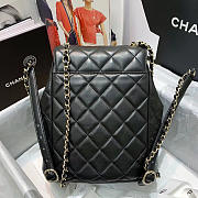 CHANEL BACKPACK IN LAMBSKIN WITH GOLD HARDWARE - 6