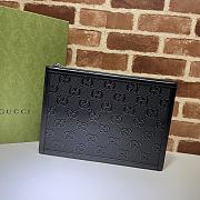 GUCCI EMBOSSED POUCH - 1