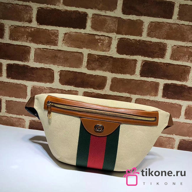 GUCCI VINTAGE CANVAS BELT BAG - 1