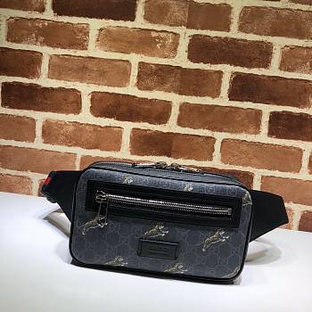 Gucci Black Canvas Belt Bag - 24×14×5.5cm