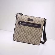 GG Supreme Monogram Flat Messenger Bag Black - 29×27.5×3cm - 1