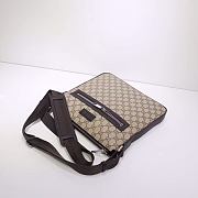 GG Supreme Monogram Flat Messenger Bag Black - 29×27.5×3cm - 5