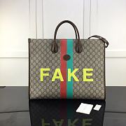 GUCCI 'FAKE/NOT' PRINT LARGE TOTE BAG 03 - 1