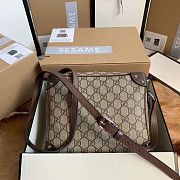 Gucci Brown Beige & Ebony Bag - 23×19×10cm - 1