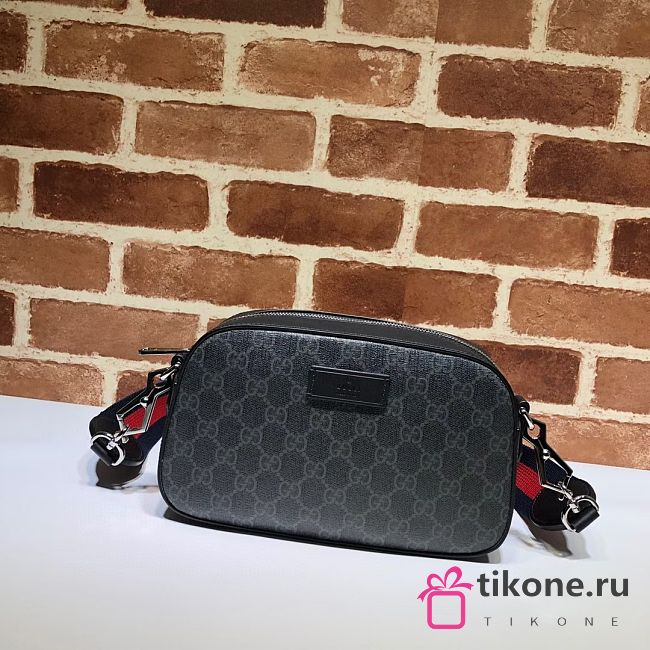 Gucci Black Canvas Shoulder Bag - 24×14×7cm - 1