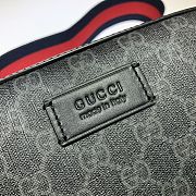 Gucci Black Canvas Shoulder Bag - 24×14×7cm - 2