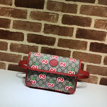 GG Apple Interlocking G Belt Bag - 24×17×3.5cm