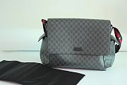 Gucci Messenger Diaper Bag Dark Beige Ebony - 44×28×14cm - 1