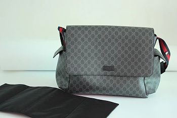 Gucci Messenger Diaper Bag Dark Beige Ebony - 44×28×14cm