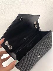 YSL Envelope Black Leather Bag - 24×17.5×6cm - 3