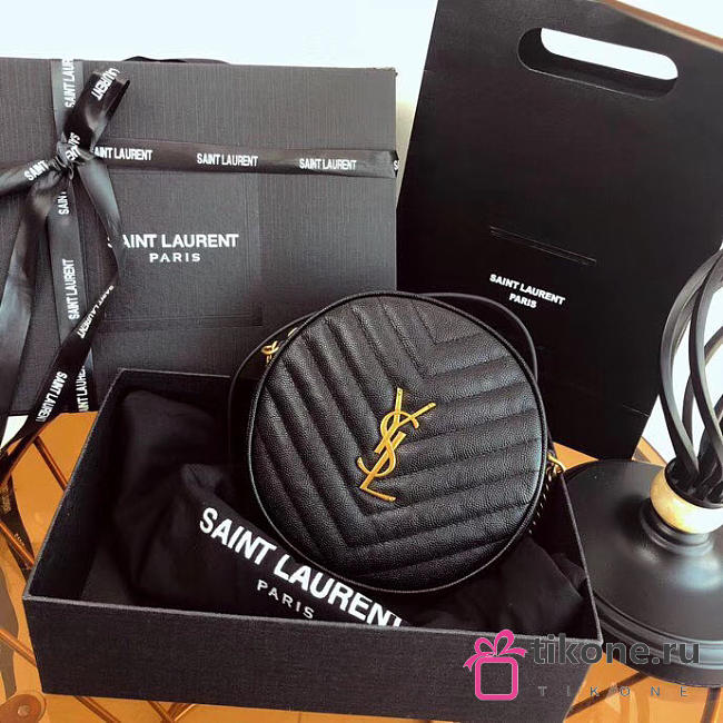 YSL VINYLE ROUND CAMERA BAG 02 - 1