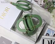 Lady Dior Micro Bag Green Cannage Lambskin - 12x10.2x5cm - 3