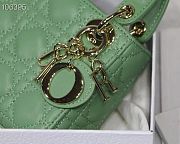 Lady Dior Micro Bag Green Cannage Lambskin - 12x10.2x5cm - 4