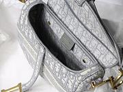 Dior Saddle Grey Bag - 25.5×20×6.5 cm - 3