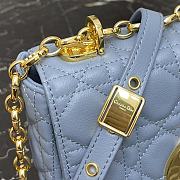 Dior Caro Blue Lambskin Leather - 20×12×7 cm - 4