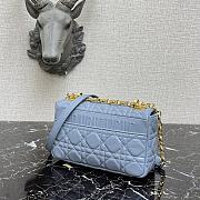 Dior Caro Blue Lambskin Leather - 20×12×7 cm - 5