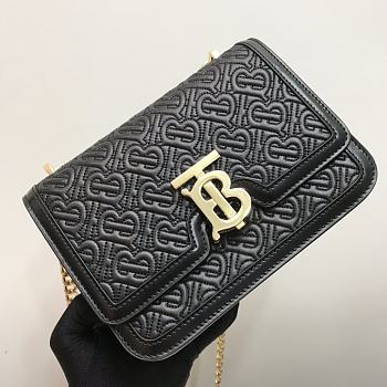 BURBERRY SMALL QUILTED MONOGRAM LAMBSKIN TB BAG