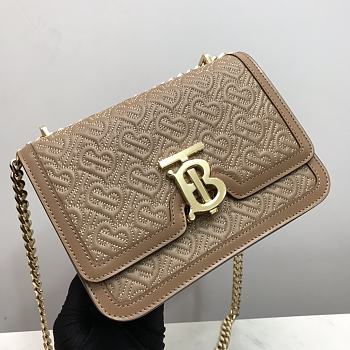 BURBERRY SMALL QUILTED MONOGRAM LAMBSKIN TB BAG 02