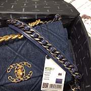 Chanel 19 Blue Denim Handbag 26cm - 5