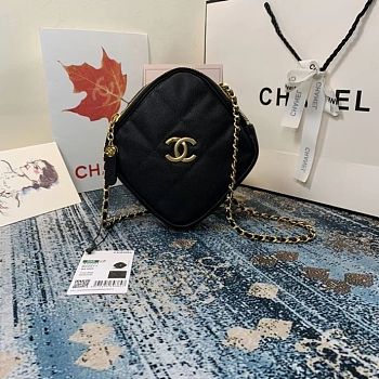 Chanel Small Diamond Black Bag - 20×20×5cm