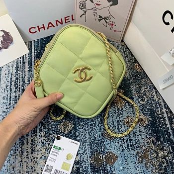 Chanel Small Light Green Diamond Bag - 20×20×5cm