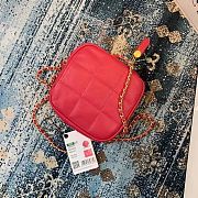 Chanel Small Diamond Red Bag - 20×20×5cm - 3