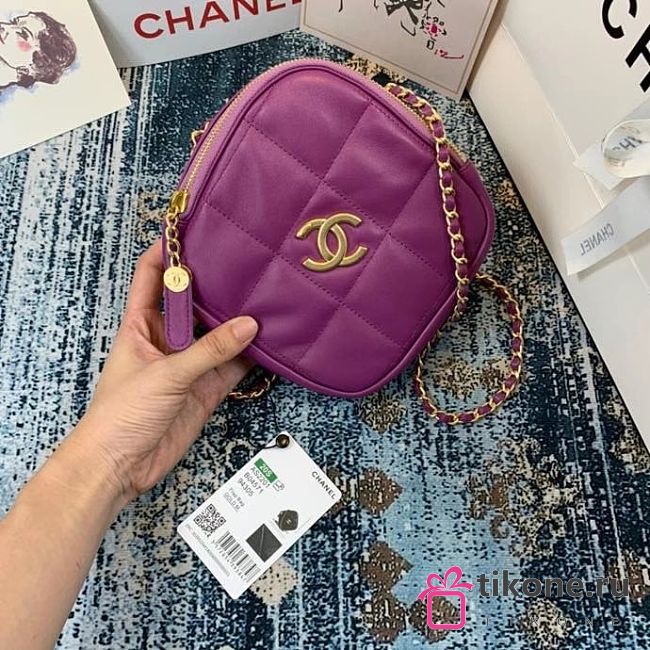 Chanel Small Diamond Purple Bag - 20×20×5cm - 1