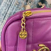 Chanel Small Diamond Purple Bag - 20×20×5cm - 4