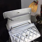 Chanel Woc Silver Leather 19cm - 6