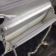 Chanel Woc Silver Leather 19cm - 4