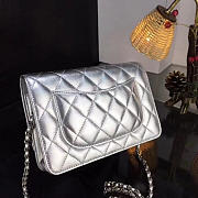 Chanel Woc Silver Leather 19cm - 2