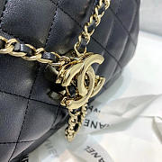 Chanel Black Pouch With Light Gold Hardware - 2