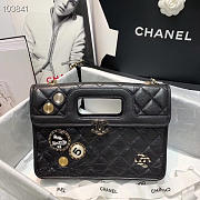 Chanel Black Leather Handbag - 20×27×6cm - 1