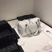 Chanel White Bowling Bag - 27×16×14cm - 3