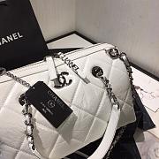 Chanel White Bowling Bag - 27×16×14cm - 5