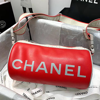 Chanel Bumbag In Red Leather - 24×13×13cm