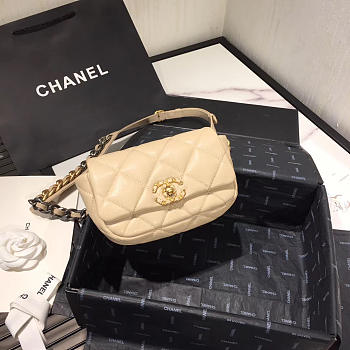 Chanel 19 Waist Bag In Beige - 20×11×5.5cm