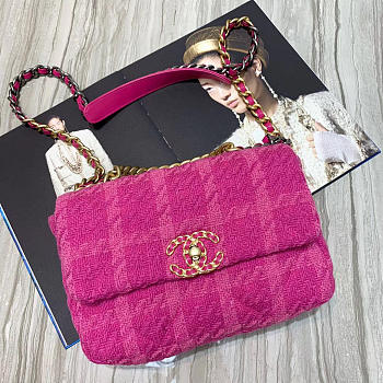 Chanel 19 Pink Caro Flap Bag 26cm