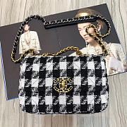 Chanel 19 Black&White Caro Flap Bag 26cm - 1