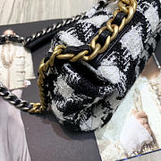 Chanel 19 Black&White Caro Flap Bag 26cm - 2