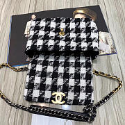 Chanel 19 Black&White Caro Flap Bag 26cm - 4