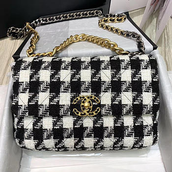 Chanel 19 Caro Black & White Handbag 30cm