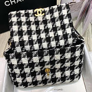 Chanel 19 Caro Black & White Handbag 30cm - 3