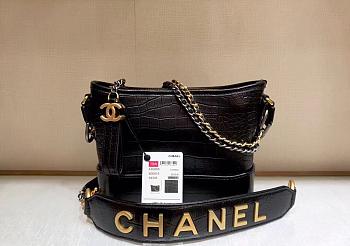  Chanel Gabrielle Hobo Bag Crocodile Embossed Calfskin 01